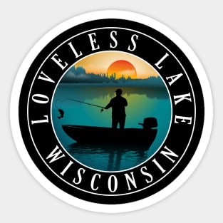 Loveless Lake Wisconsin Fishing Sticker